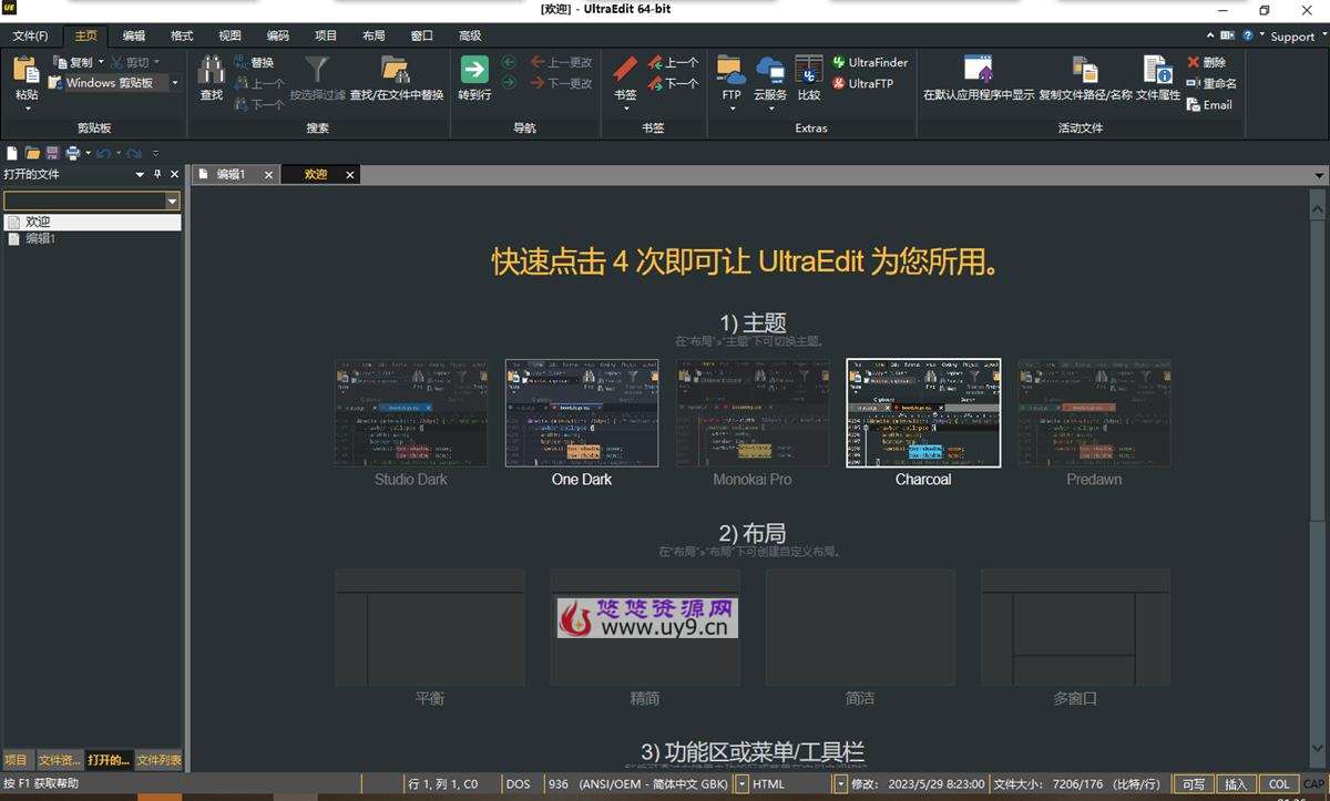 IDM UltraEdit（文本编辑器）v30.1.0.23 免激活中文绿色破解版 第1张