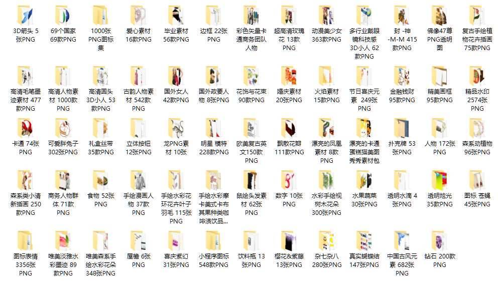 6000+优质PS免抠设计素材库：PNG透明背景资源大全 第2张