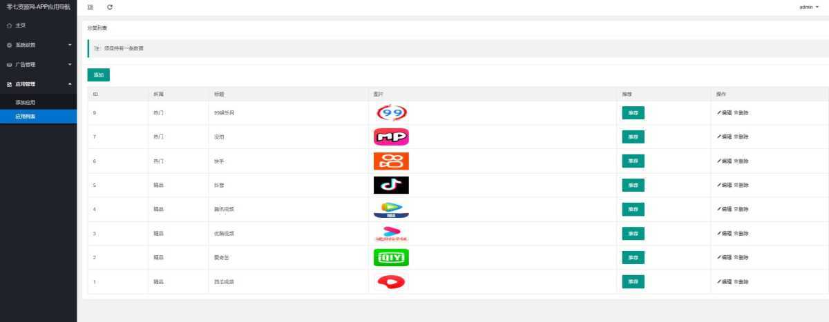 APP软件下载导航站源码+带后台版/亲测可用 第2张