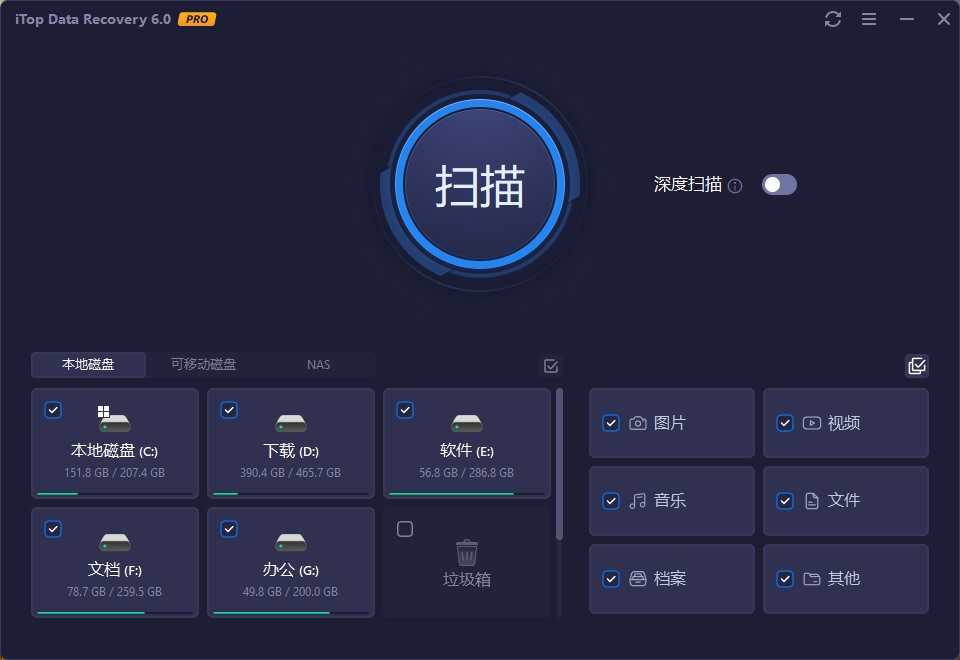 专业数据恢复软件 | iTop Data Recovery Pro v6.0.0.926 中文绿色版 第1张