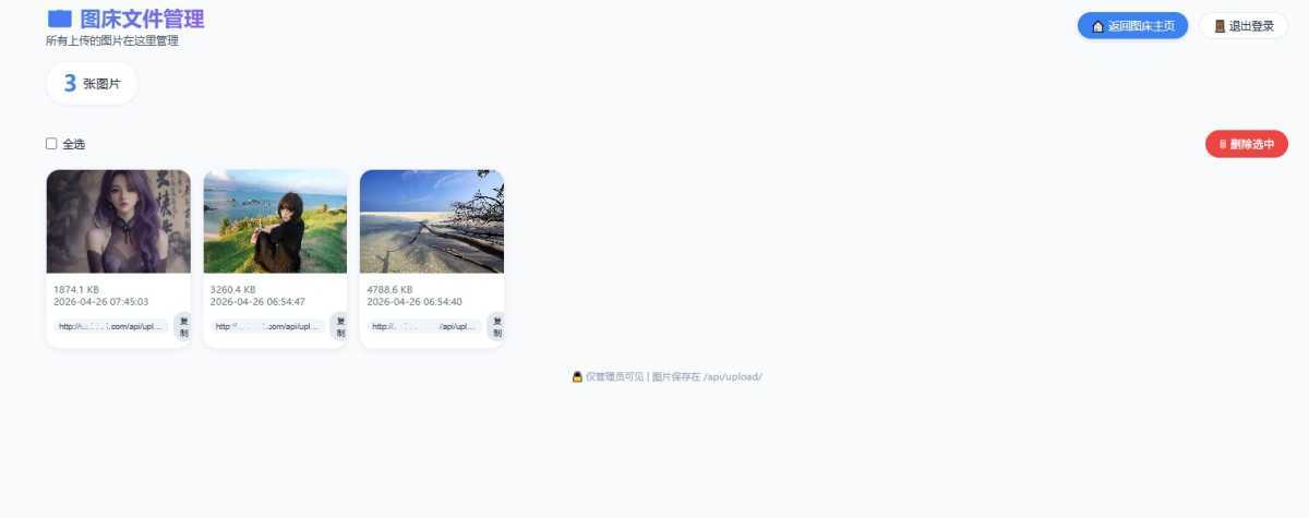 个人外链图床网盘带后台_自建图片外链网站源码 第2张